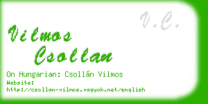 vilmos csollan business card